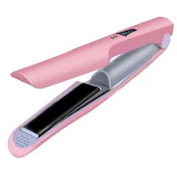 

Flat Iron Cordless USB Curling Iron Tool Charging Hair Straightener Wireless Curler Mini