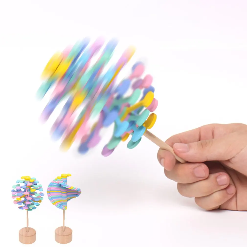 Wooden Obsessive-Compulsive Adult Decompression Stick Artifact Office Decoration Creative Toys Rotating Lollipop Hot! | Игрушки и хобби