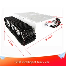 T200 Алюминиевый Сплав RC робот танк гусеница шасси автомобиля гусеничный Интеллектуальный робот автомобиль препятствие+ PS2 комплект управления дополнительно