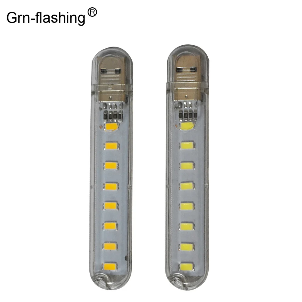 

1Pcs Mini USB LED Lamp Book Lights 8 LEDs 5730 SMD Camping Night Light For PC Laptops Notebook Mobile Power Charger Reading Bulb
