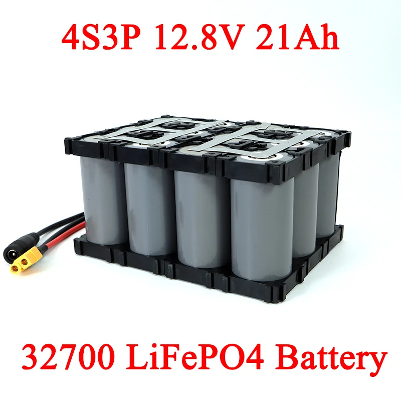 4S3P 12 8 в 21 Ач 32700 Lifepo4 аккумулятор с 4S 20A максимальный 60A сбалансированный BMS для