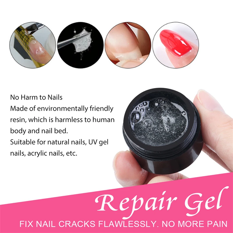 5g Nail Repair Glue Convenient Nail Repair Fiber Repair Nail Surface