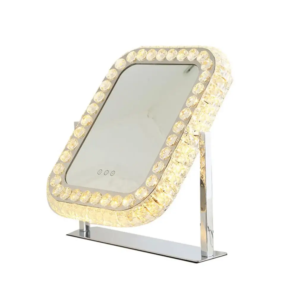 Сенсорный экран с регулируемой яркостью косметическое зеркало для макияжа светильник s Прямоугольник