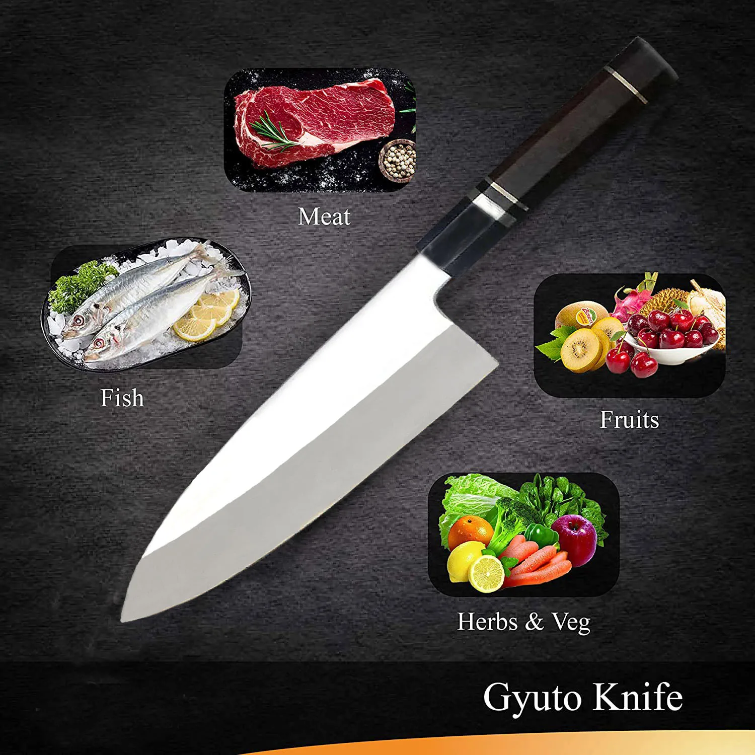 

Professional Japanese Deba Fish Head Knife Salmon Knife Sashimi Sushi Chef Kitchen Cooking Knives Vg10 Stainless Steel
