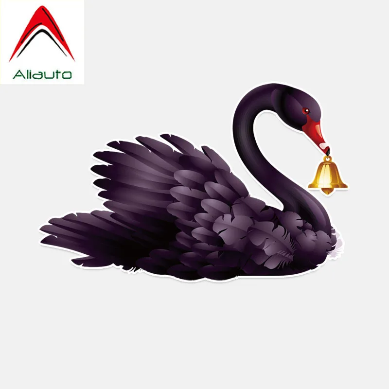 Aliauto мультфильм наклейки для автомобиля таинственный черный Лебеди Аксессуары
