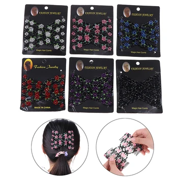 

Professional Hair Comb Ladies Magic Beads Elasticity Double Bead String Clamp Stretchy Acces Valentine's Day Dropship