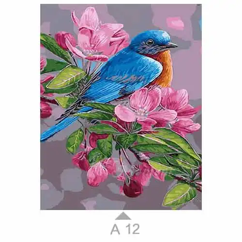 A12 Алмазная картина Ever Moment, птица, цветок, дерево, стразы 5D, сделай сам, мозаика, полная квадратная дрель, алмазная вышивка, домашний декор S2F2418 - Цвет: A12