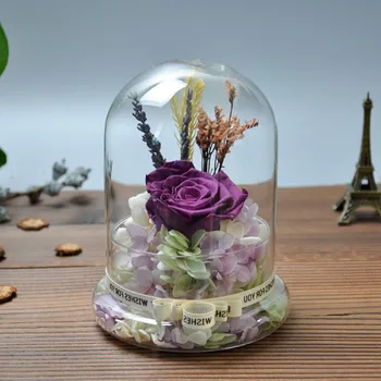 

Free Shipping 12*20cm Glass Base Glass Dome Vase Home Decoration Diameter=12cm Height=20cm Glass Cover Wedding Favor Gift