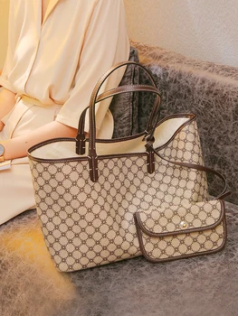 

Leisure Fashion Shopping Bag Women Large capacity Tote bags Simple style Printed Shoulder Bag Holiday Travel Brand Clutches Bag