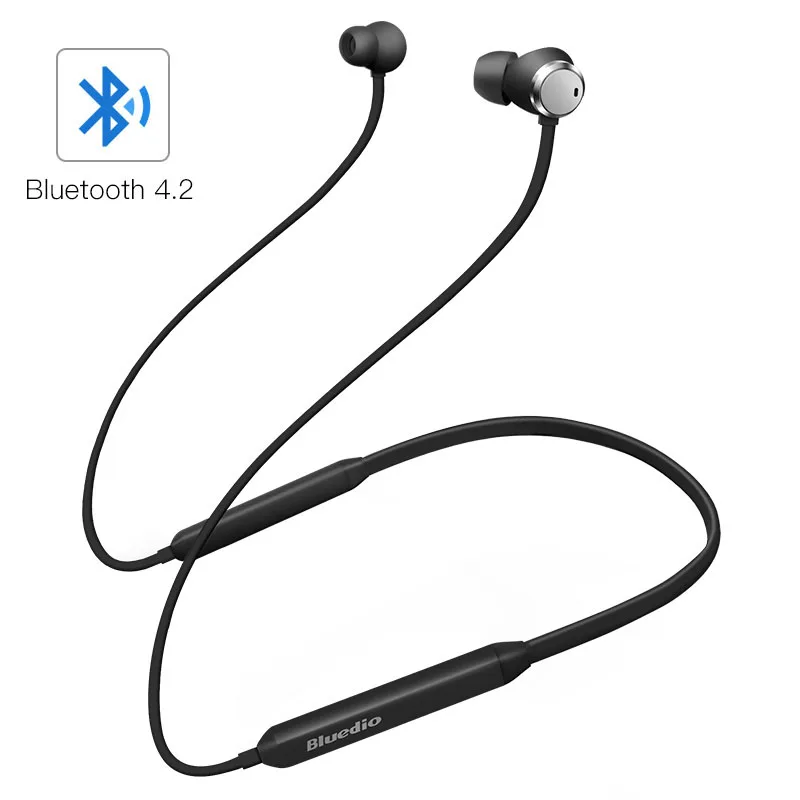Bluedio TN Bluetooth наушники активные с шумоподавлением наушники-вкладыши с микрофоном для телефона iphone xiaomi - Цвет: Black bluetooth 4.2