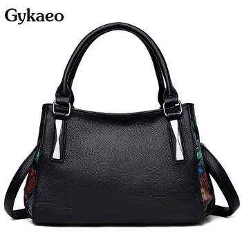 

Gykaeo Luxury Handbags Women Bags Designer Soft Leather Patchwork Tote Bag Ladies Large Capacity Shopping Handbag Shoulder Bags