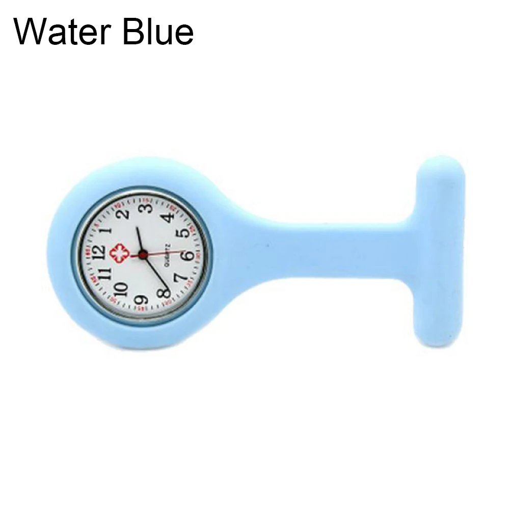 Карманные часы силиконовые медсестры часы Брошь Туника Брелок часы доктор медицинский reloj de bolsillo reloj enfermera - Цвет: Water Blue