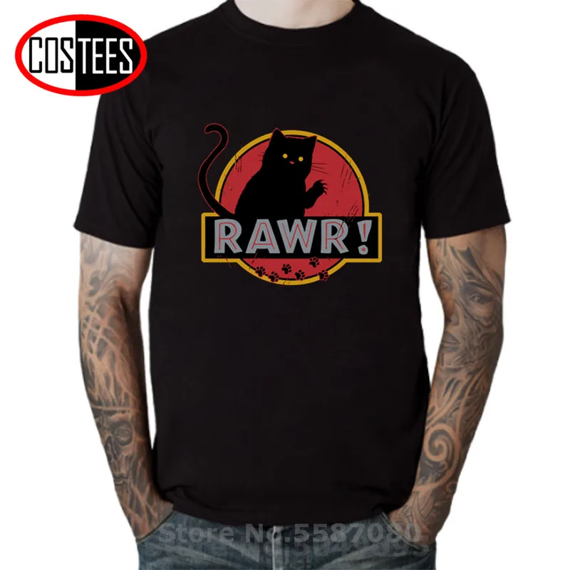 Забавная футболка Tatooine с надписью I Love you cat крутые футболки рисунком кота Rawr