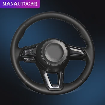 

Car Braid On The Steering Wheel Cover for Mazda 3 Axela Mazda 6 Atenza CX-3 2018-2019 CX-5 2017-2019 CX-9 for Toyota Yaris Auto