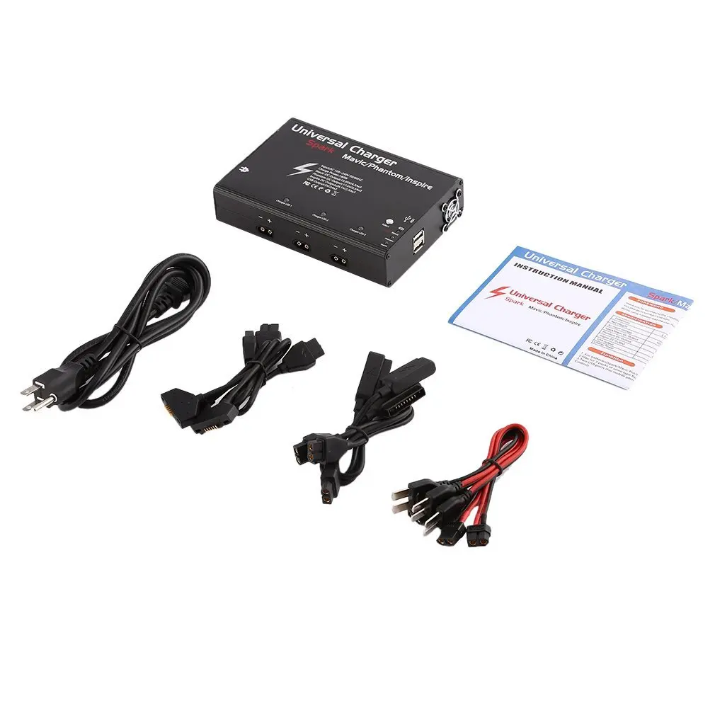 

Universal Battery Charger 2 USB Port & 3 Charger Output Port Drone Battery Charger For DJI Spark/Mavic Pro/Phantom3/Inspire