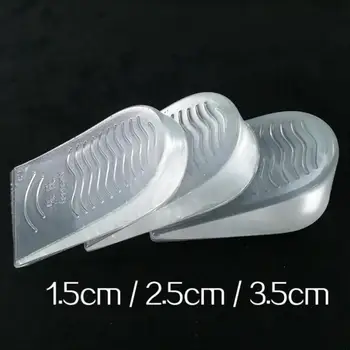 

Silicone Gel Height Increase Hell Pads Transparent Half Heel Insole Pad Brace Support