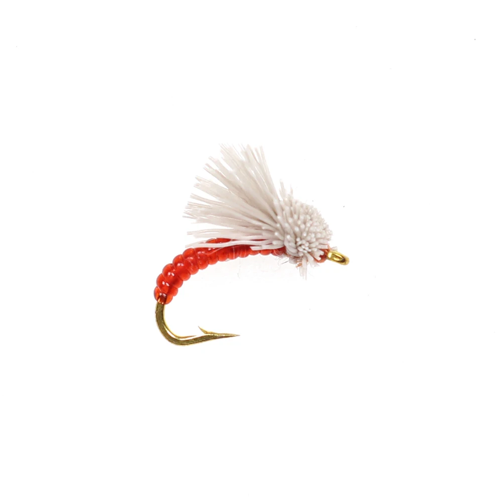 Bimoo 6 шт./партия#16 Serendipity Nymph Emerger Летающая форель Panfish лосось рыболовные наживки оранжевый красный Мидж Nymph