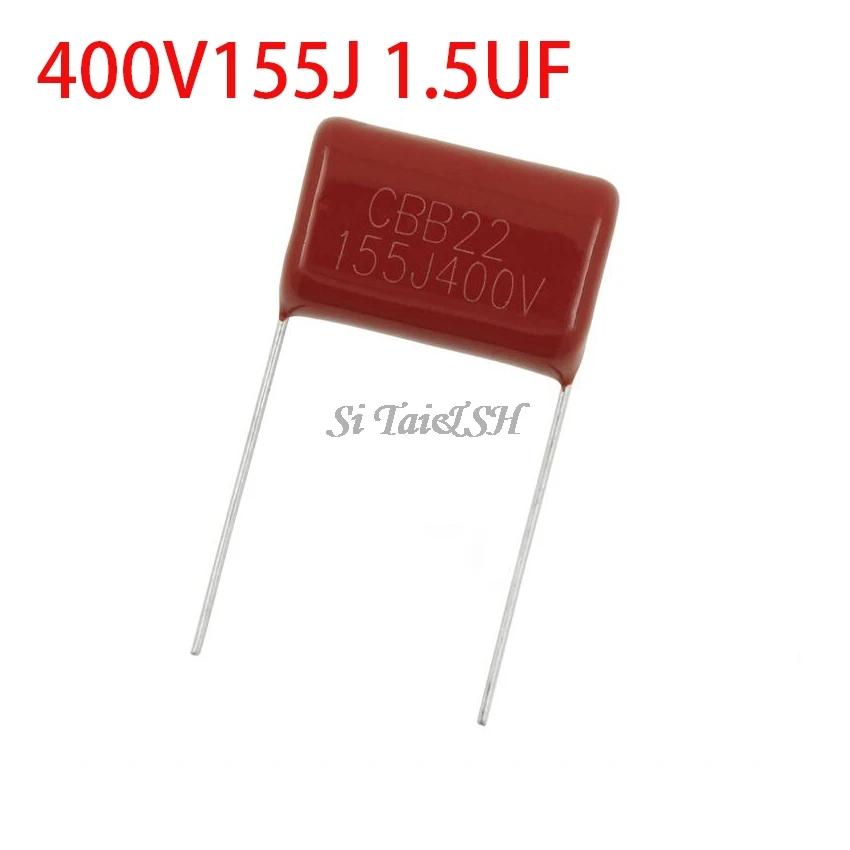 Condensatore a film in polipropilene CBB 10PCS 400V155J 1.5UF passo 20MM 400V 155 1500nf