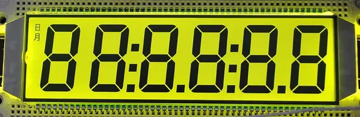 100PIN TN положительный 6-знака после запятой сегмент ЖК-дисплей Панель 5V белый/желтый и зеленый цвета/синий Подсветка цифровой Дисплей код времени ЖК-дисплей Экран - Цвет: Yellow Green