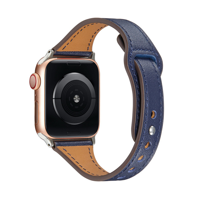 Leather Band For Apple Watch 45mm 44mm 42mm 41mm 40mm 38mm Soft Material Wrist Loop Bracelet For IWatch 7 6 SE 5 4 3 2 1