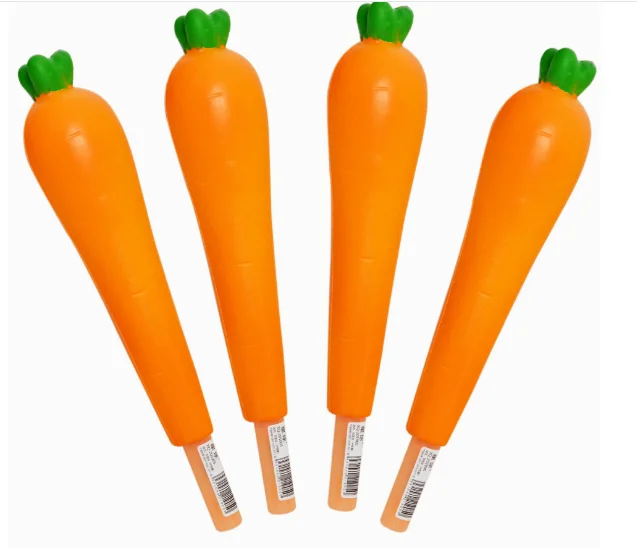 Гелевая ручка, мягкая нейтральная ручка для разжима моркови, 20 шт./лот, 0,5 мм, канцелярские принадлежности, полиуретановая пена, мягкая игрушка, ручка для рукоделия, GP613 - Цвет: Carrot