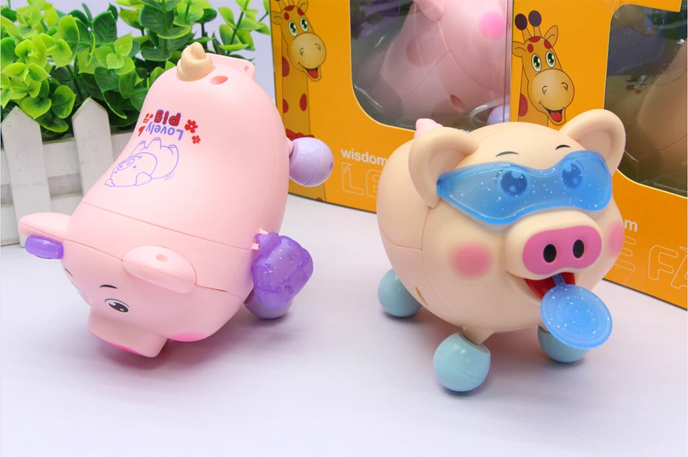 Забавная электронная игрушка музыкальная Поющая Тяговая веревка электрическая игрушка свинья домашнее животное ребенок детский подарок Интерактивная Электроника