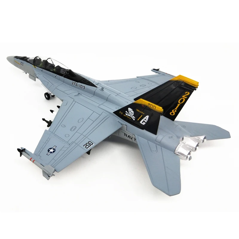 1/100 военная модель игрушки F/A-18 истребитель литой металлический самолет модель самолета для коллекционирования