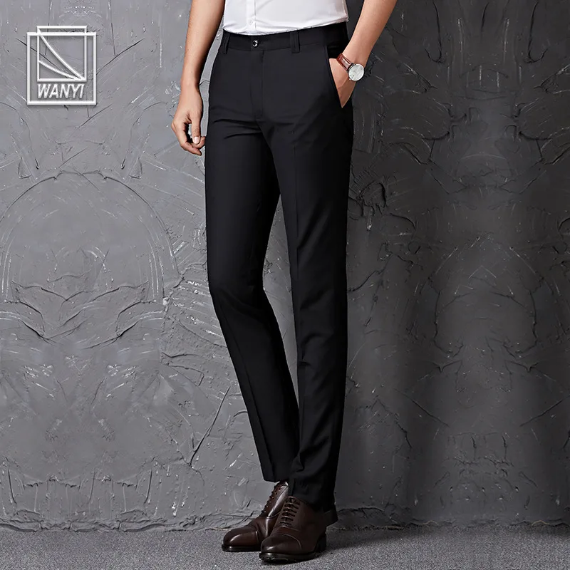 Zogaa New Men's Trousers Slim Feet Free Hot Black Business Men's Professional Suit Pants 2019 Spring Summer Suit Pants Hot Sale