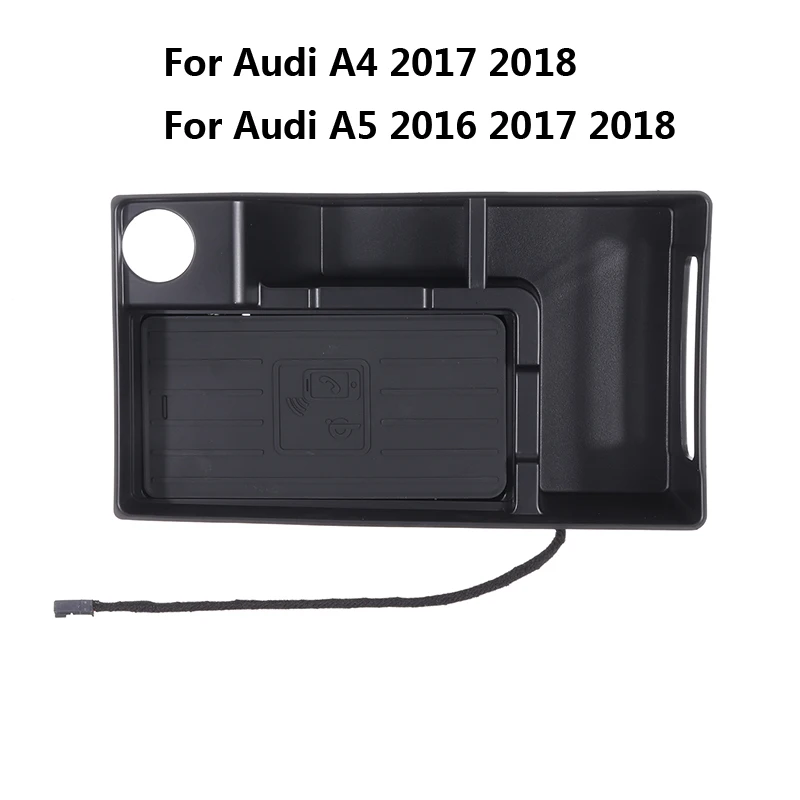 

QI Wireless Car Charger For Audi A4 2017 2018 A5 2016 2017 2018 Intelligent Fast Wireless SensitiveCharging Phone Holder
