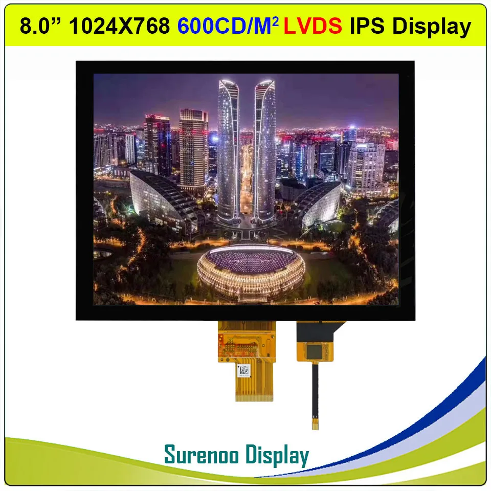 8," дюймовый 1024*768 4:3 ips LVDS высокая яркость TFT ЖК-модуль дисплей экран монитор и igc емкостный сенсорный панель