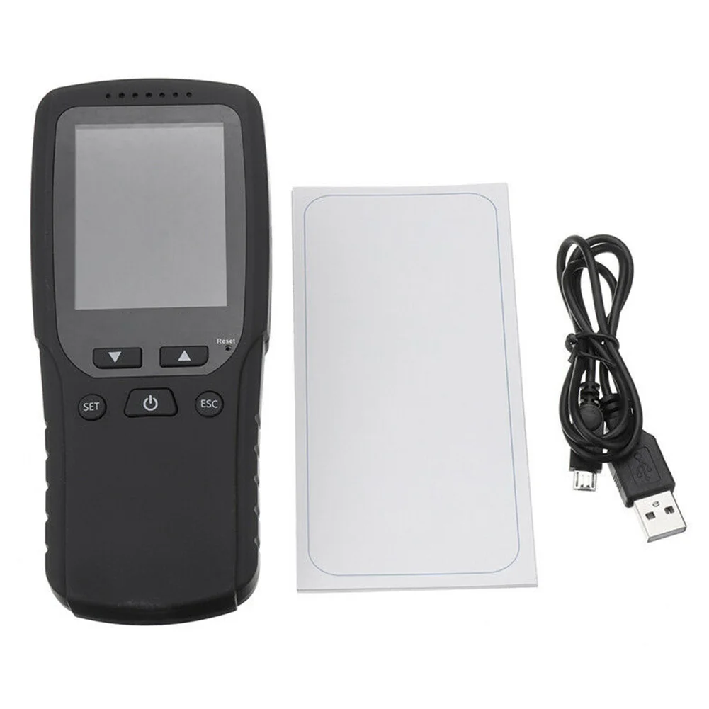 

Tester Accurate Wide Usage LCD Display Office Fast Easy Operate Air Quality Detector Handheld Digital Chargable Home Monitor