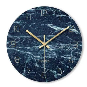 

Nordic Art Wall Clock Mute Round Stylish Wall Clock Minimalist Glass Relojes Madera Pared Gift Ideas Modern Design SS50WC