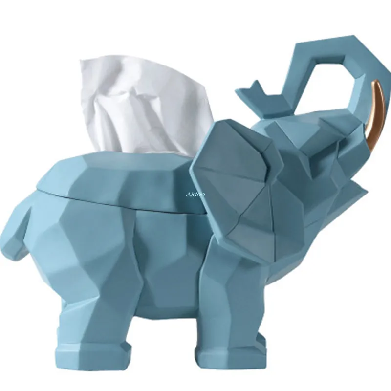 10 "Имитация животных милые украшения для дома Elephantidae версия многофункциональная необычная коробка для салфеток подарок Смола 26 см Z2483