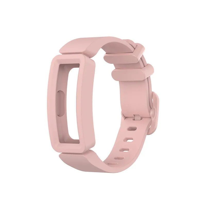Замена классический силиконовый ремешок Браслет для Fitbit ace 2 Дети часы ремешок для inspire/inspire огнеупорные часы - Цвет: Pink