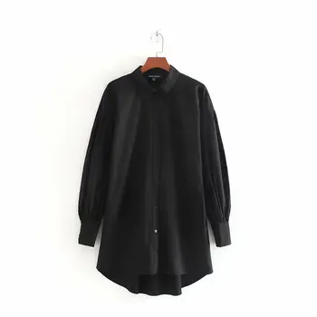 

2020 black women long shirts long sleeve turndown collar autumn casual office ladies blouse with buttons ladies tops blusas