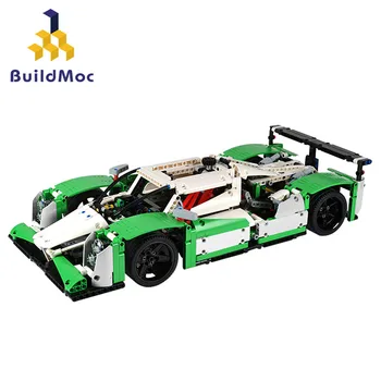 

BuildMoc Super Cars Blocks Vintage city model buliding kits moc Speed Champion creator sets classic vehicle Supercar technic rac