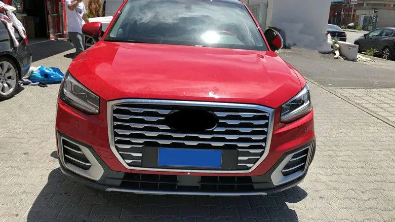 Для Audi Q2- ABS Матовый передний Центр Решетка чехол с полосками отделка 14 шт