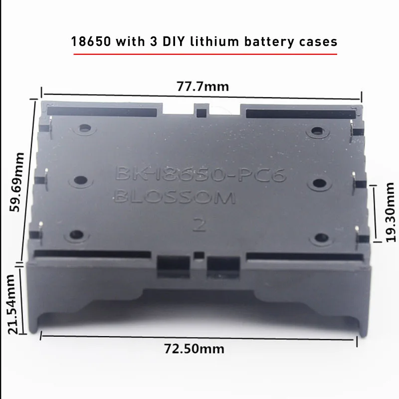 Держатель для батарей ABS 4*18650 2/3/4X 18650 ящик хранения DIY чехол 2/3/4 слота литиевый