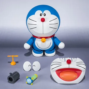 

4" Anime Doraemon Pokonyan Original Version Decoration Holiday Gift PVC Action Figure Collectible Model Toy BOX 10CM X1056