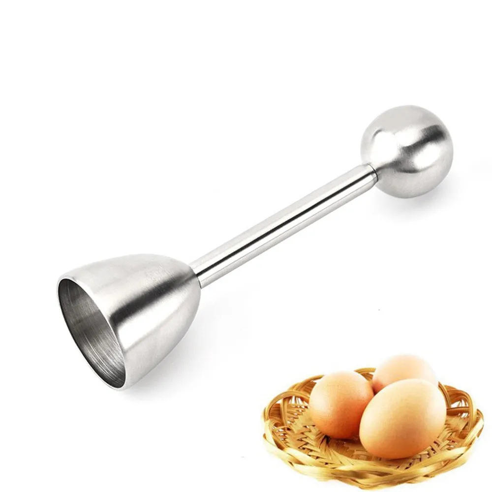 Нержавеющая сталь вареное яйцо Топпер оболочки Топ резак Молоток Открывалка кухонный инструмент Dec#04