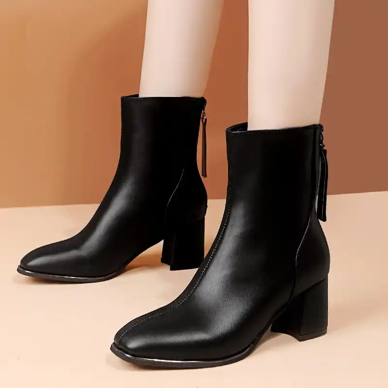 flat biker ankle boots