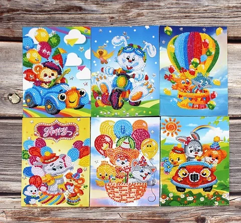 YQ01-06 Shirliben 5d Diy бриллиантовый рисунок Рождество карты 4 шт. 8 шт. Алмазная мозаика Emboridery бусины Полный пользовательский Новогодний подарок с фигуркой Санты человек - Цвет: YQ01-06