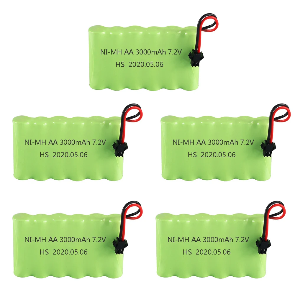 Upgrade 7.2V 3000mah NiMH Battery M model For Rc Toys Cars Tanks Truck Robot Gun Boat AA Ni-MH 7.2v Rechargeable 1-10PCS | Электроника