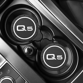 

2PCS Car Water Cup Bottle Holder Anti-slip Pad Mat Silica Gel for Audi Q5 2016 2017 2018 Accessories Car Styling