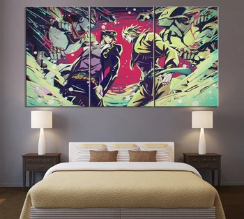 

Home Decor Modular Canvas Picture 3 Piece JoJo's Bizarre Adventure Animation Painting Poster Wall Home Canvas Painting Wholesale