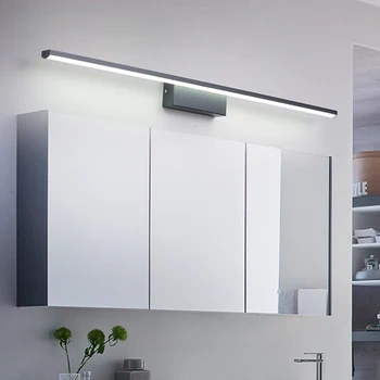 

Modern Mirror Lights Anti-fog LED Bathroom lights Mirror wall lamp dressing table/toilet/bathroom lamp White Black Wall Fixtures