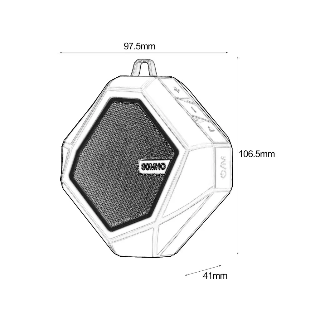 Mini Portable Wireless IPX5 Waterproof Loud Speakers Outdoor Stereo Hands Free Speaker with FM Radio S329
