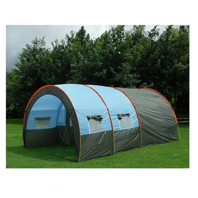US $174.12 Outdoor Camping Double Layer a Room Two Hall Tunnel Multi-seat Team Sports Equipment Mountain Campi