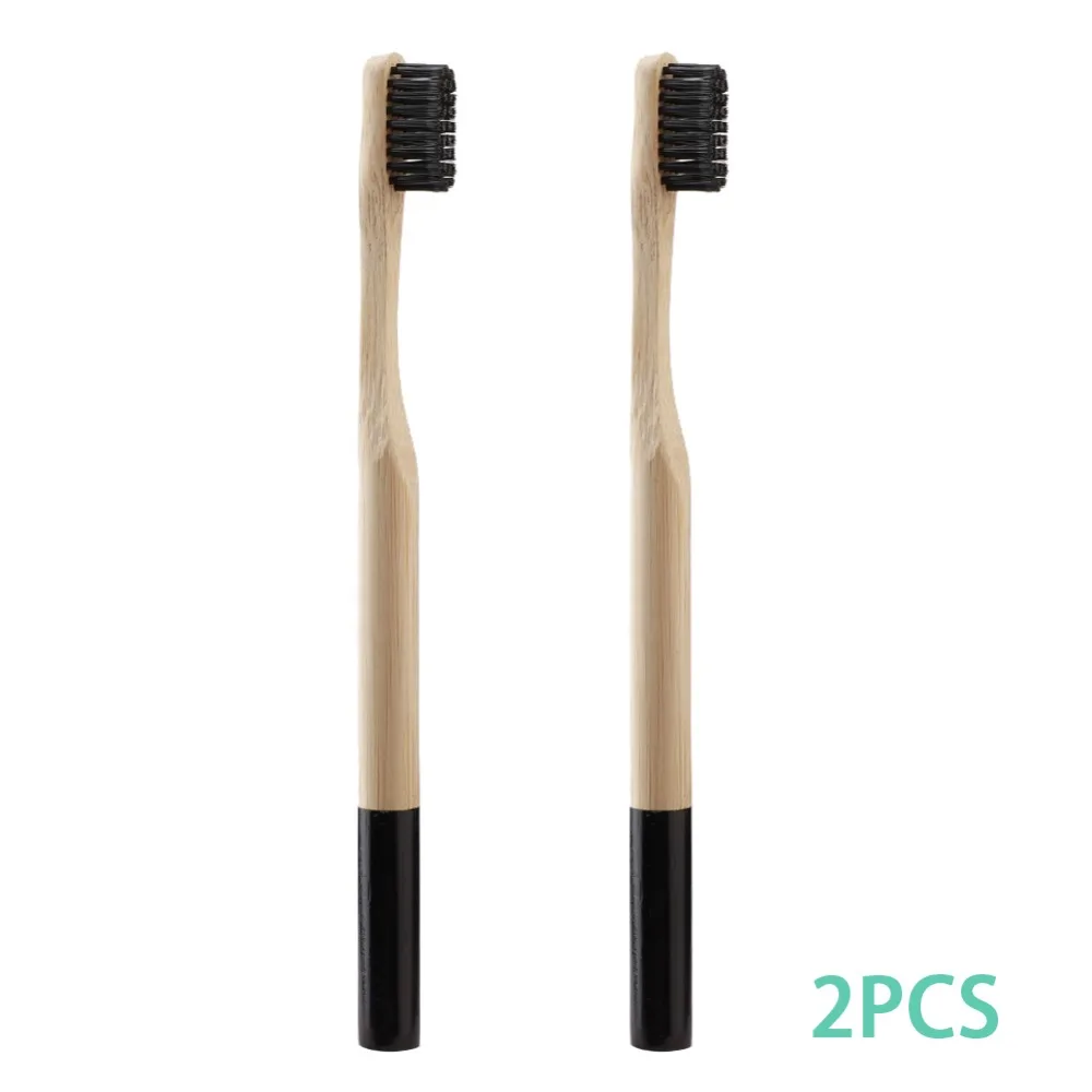 2pack Colorful Environment-friendly Bamboo Toothbrush Oral Care Bamboo Handle Soft Bristles Tooth brush Whitening Toothbrush