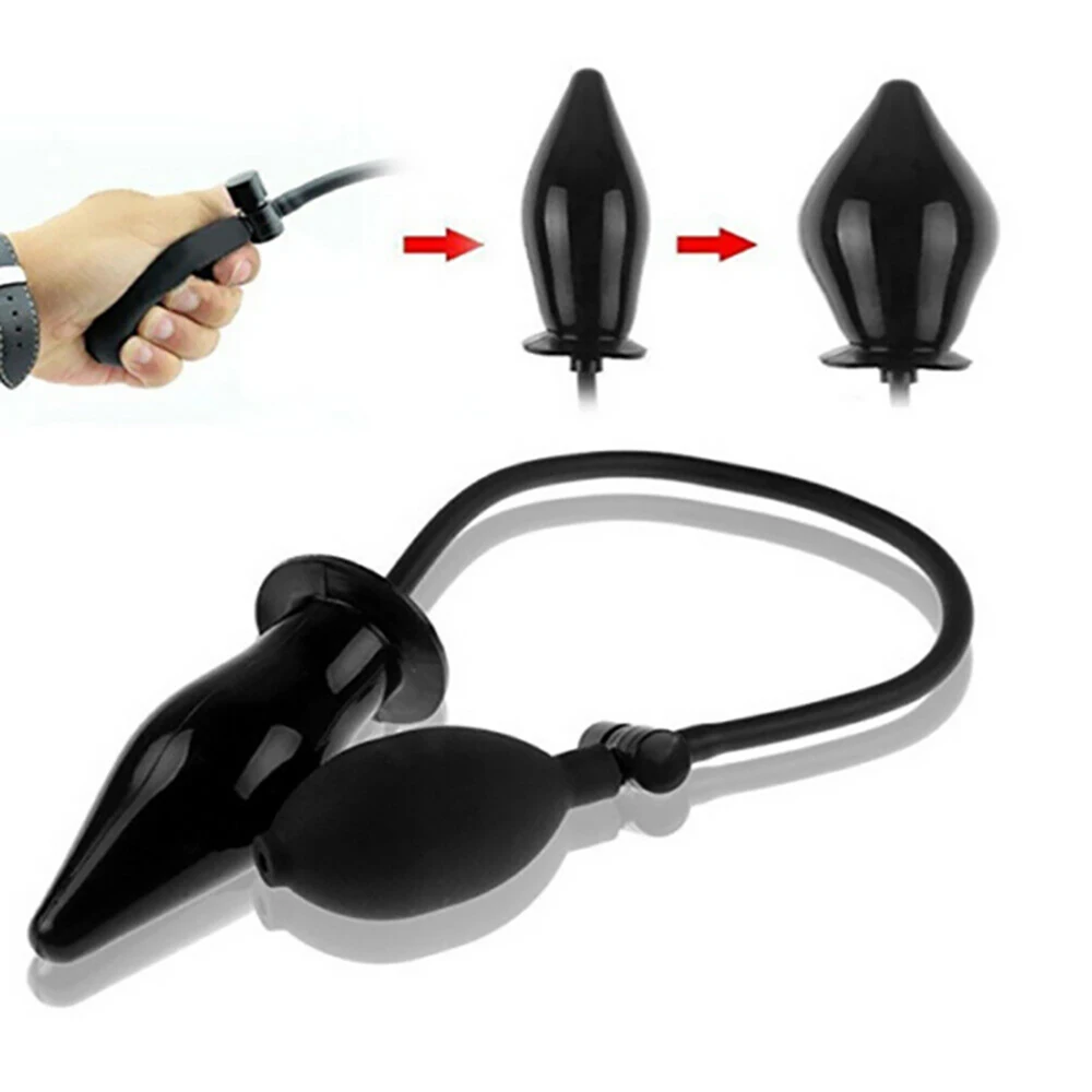 Inflatable Butt Plug Anal Beads Dildo Blow Up Expanding Sex Toys for Women Man Beginners Trainer Manual Prostate Massager | Красота и